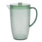 CAMBRIDGE CM07656GEU7 Fete Carafe à motif losange, en plastique sans BPA pour usage extérieur, fêtes, maisons de vacances et camping, Vert