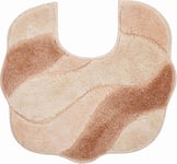 Grund Tapis de Bain, Ultra Doux et Absorbant, Antidérapant, 5 Ans de Garantie, Carmen, Tapis de WC avec Découpe 55x50 cm, Beige