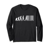 Human Evolution becomes a Barcode Long Sleeve T-Shirt