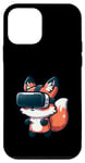 Coque pour iPhone 12 mini Cute Fox VR Fox Jeu de réalité virtuelle