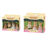 SYLVANIAN FAMILIES - 4172 Famille Ecureuil Roux - Gris & 5272 - Famille Kangourou - Poupees et Accessoires