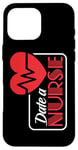 Coque pour iPhone 16 Pro Max Infirmière Heartbeat Medical Professional Fun Date a Nurse