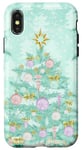 iPhone X/XS Pastel Green Mint Christmas Tree Ornaments Decoration Winter Case