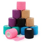 Bande Cohésive,12 Rouleaux Bandage Medical Vétérinaire de 5cm x 4,5m-Bandage Cohesif pour Poignet Cheville et