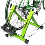Relaxdays - Home trainer vélo pliable 6 niveaux de résistance entraînement 26-28 pouces 120 kg max, vert