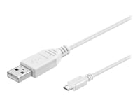 Goobay - Usb-Kabel - Usb (Hann) Til Micro-Usb Type B (Hann) - Usb 2.0 - 30 Cm - Hvit