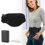 Jopassy - Ceinture chauffante avec 4 niveaux de température 5000mA Batterie Chauffage rapide Super doux Dos Coussin chauffant 110 x 15 cm Noir