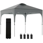 Pop Up Gazebo Foldable with Wheeled Carry Bag and 4 Weight Bags