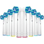 REDTRON Cross Action Electric Toothbrush Heads for Oral B, 8 Pack Toothbrush Heads Compatible with Oral B, Replacement Electric Toothbrush Heads Fit Professional Care Vitality Pro Smart Genius Series