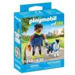 PLAYMOBIL 71740 Homme sportif avec Border Collie