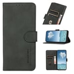 Coque Sony Xperia 10 VI, Portefeuille à Rabat en Cuir avec Fente pour Carte, Coque Motif Daim pour Sony Xperia 10 VI-Vert