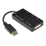 Câble adaptateur 4 en 1 DisplayPort vers HDMI/VGA/DVI/convertisseur audio multifonction