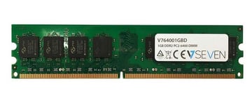 V7 DDR2 - modul - 1 GB - DIMM 240-pin - 800 MHz / PC2-6400 - ikke-bufret