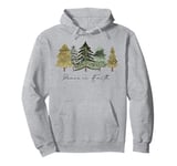 Winter Trees Nature Holiday Christmas Peace on Earth Pullover Hoodie