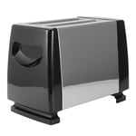 (Black)650-850W 2 Slice Bread Toasters 6 Gears Breakfast Cooking Machine 220‑ UK