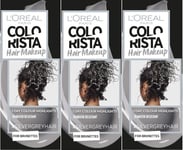 3x Loreal Colorista Hair Makeup Silver Grey Temporary Hair Colour 30ml Free P&P