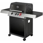 Barbecue Colorado Black 3 i Turbo - 3 brûleurs dont 1 Turbo Zone - 1 brûleur arrière infrarouge - Switch Grid - Jusqu'à 10 convives - 14,7 kW - Enders