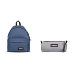 EASTPAK PADDED PAK'R Sac à Dos, 27 L - Powder Pilot (Bleu) & BENCHMARK Single Trousse, 27 L - Sunday Grey (Gris)