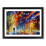 Alone By The Trees H1022 Framed Print for Living Room Bedroom Home Office Décor, Wall Art Picture Ready to Hang, Black A4 Frame (34 x 25 cm)