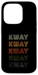 Coque pour iPhone 14 Pro T-shirt Kway Love Heart style grunge vintage noir Kway