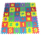 Jormftte - Tapis de protection, tapis puzzle, tapis pour enfants avec lettres et chiffres, tapis de jeu antidérapants - tapis de jeu pour bébés et