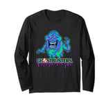 Ghostbusters Ghost Slimer Colorful Neon Big Chest Logo Long Sleeve T-Shirt