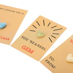 24 Pack Valentines Day Gift Cards With Heart Shaped Stones Plastic Fun DIY BG