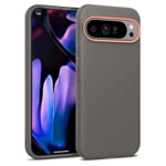 Caseology Nano Pop for Google Pixel 9 Pro XL Case, [Soft & Dust Free Material] [Military Grade Drop Protection] Side Grip Patterns Case Cover for Pixel 9 Pro XL - Papaya Grey