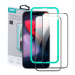 ESR 2-Pack Tempered Glass Screen Protector for Apple iPhone 15 Pro - Black