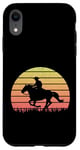 Coque pour iPhone XR Rodéo rétro cavalier western cowboy cadeau homme femme enfant