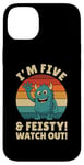 Coque pour iPhone 14 Plus Five and Feisty Monster Birthday Graphic for Kids