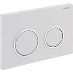 Plaque de commande Geberit Kappa21 pour bâti compact - Blanc/chromé brillant/blanc