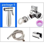 Pommeau de douche à main en acier inoxydable pour lavement anal,autonettoyant,pulvérisateur de bidet,déterminer,lavage des toilettes,PLANdouchette WC,K5 - Type package 5