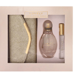 Sarah Jessica Parker Lovely 100ml EDP + 10ml Roller +  Gold Cluch Bag Gift Set