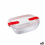 Ilmatiivis lounaslaatikko Pyrex Cook & Lämpö, ​​24 x 15,5 x 7 cm, 1,1 L, 5 kpl.