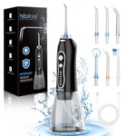 Water Flosser for Teeth Cordless, H2ofloss Oral Irrigator Dental with 5 Modes and 6 Jets, 300ML USB-C Tooth Flosser for Brace Care, Dental Jet Flosser for Travel/Home 30-Day Use