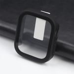 Glas+vattentätt case för Apple Watch 7 8 9 45mm 41mm Skärmskydd Hård PC Bumper för iWatch Series 6 5 4 SE 40mm 44mm Cover Matte Black Series 7 8 9 45mm