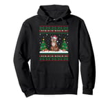 Christmas Tree Lights Coyote Santa Ugly Xmas Sweater Pullover Hoodie