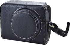 ZV1 Étui vintage en cuir PU pour appareil photo reflex numérique Sony ZV1 ZV-1 Étui de protection avec sangle,Noir ,Trousse de beauté