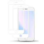 2-Pack IPHONE SE 2020 WHITE Skärmskydd - Härdat Glas 9H - Super kvalitet 3D