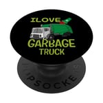 Love Camion poubelle de recyclage pour enfants et adultes PopSockets PopGrip Interchangeable