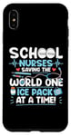 Coque pour iPhone XS Max Funny School Nurses Saving The World One Ice Pack à la fois