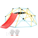 VEVOR Climbing Dome 8FT Geometric Dome Climber with Slide Jungle Gym 3-9 Years