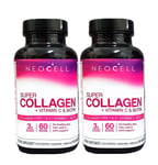 NeoCell Super Collagen + Vitamin C and Biotin 180 Tablets - 2 PACKS LOT