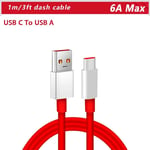 Adaptateur USB pour écouteurs Oneplus,type C à 3,5mm,Jack Audio Abrtor,One Plus 11 10pro 9t 9 Pro 8t Realme x,câble d'origine - Type c to a 1m(3.3ft)