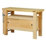 Etabli professionnel en bois Outifrance 2 portes coulissantes rangement 116 litres L.120 x l.50 x H.85 cm