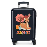 Disney Bambi Valise de cabine bleue 38 x 55 x 20 cm rigide ABS Fermeture à combinaison latérale 34 l 2 kg 4 roues doubles