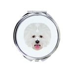 Bichon Frise - peili kuva ja geometrinen merkki Art-Dog-merkiltä