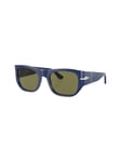 Lunettes de Soleil Persol Unisexe Modèle: 3308-S Avec : Bleu Verres:Vert 51