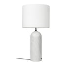 Gubi - Gravity Floor Lamp - XL Low, White Marble/White - Skärmlampor - Space Copenhagen - Vit